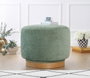 Atelier Del Sofa Puf de Algodón Verde Giratorio